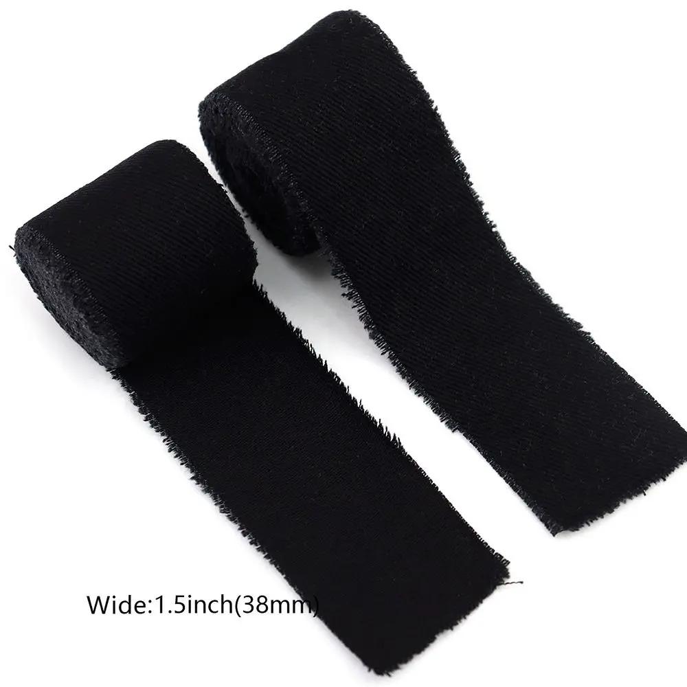 1,5 Yards Jeansband Blau Cowboy Unifarben Handgemacht Fransen Seidenband Haarspange Schleifen Jeansstoff Stoff Hochzeitseinladungen