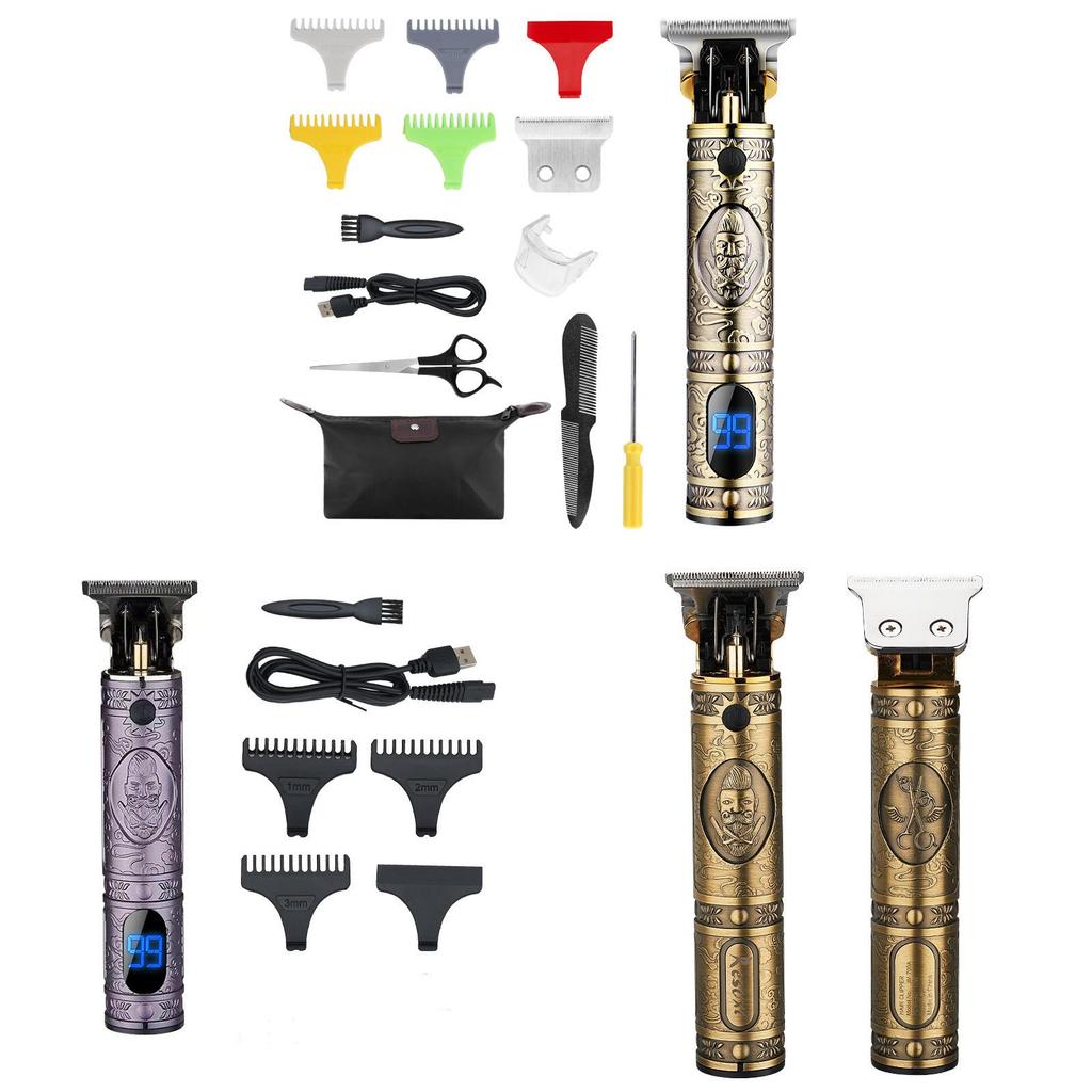 Metal Hair Clipper For Men Rechargeable Electric Hair Trimmer For Home Use