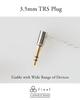 final C106 Silver Cord High Transmission MMCX TRS Cable, High-Purity OFC, Speed, (3.5mm 3-pole)