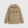 Gap Unisex Faux Fleece Embroidered Logo Zip Hoodie