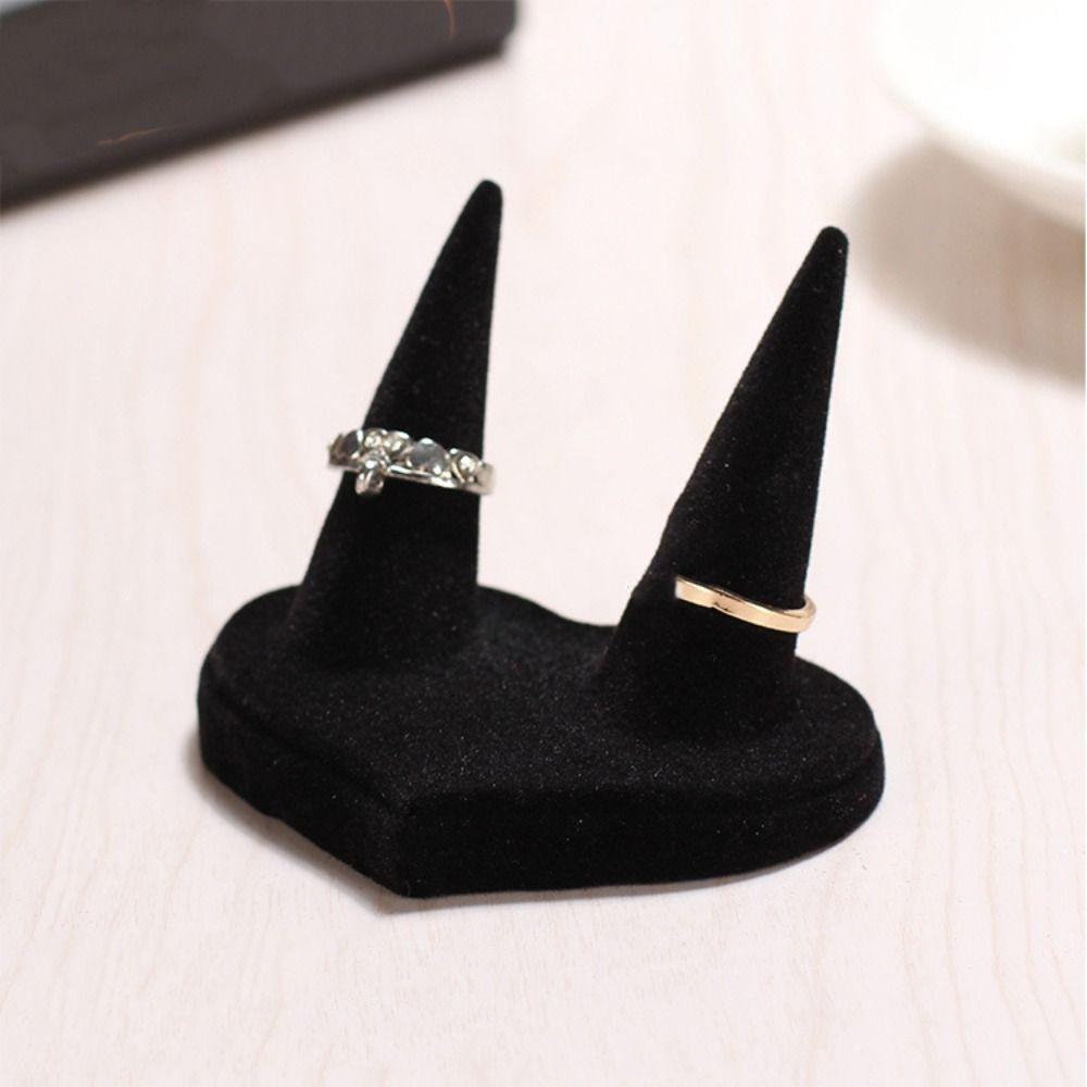 Organizer Jewelry Display Rack Velvet Ring Display Stand Jewelry Props Rings Display Holder Women
