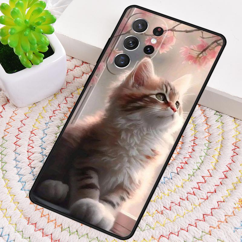 Cute Cat Animal Phone Case for Samsung Galaxy Note 10 Pro S26 Ultra S23 S24 FE S25 S21 S22 PLUS Shockproof Cove