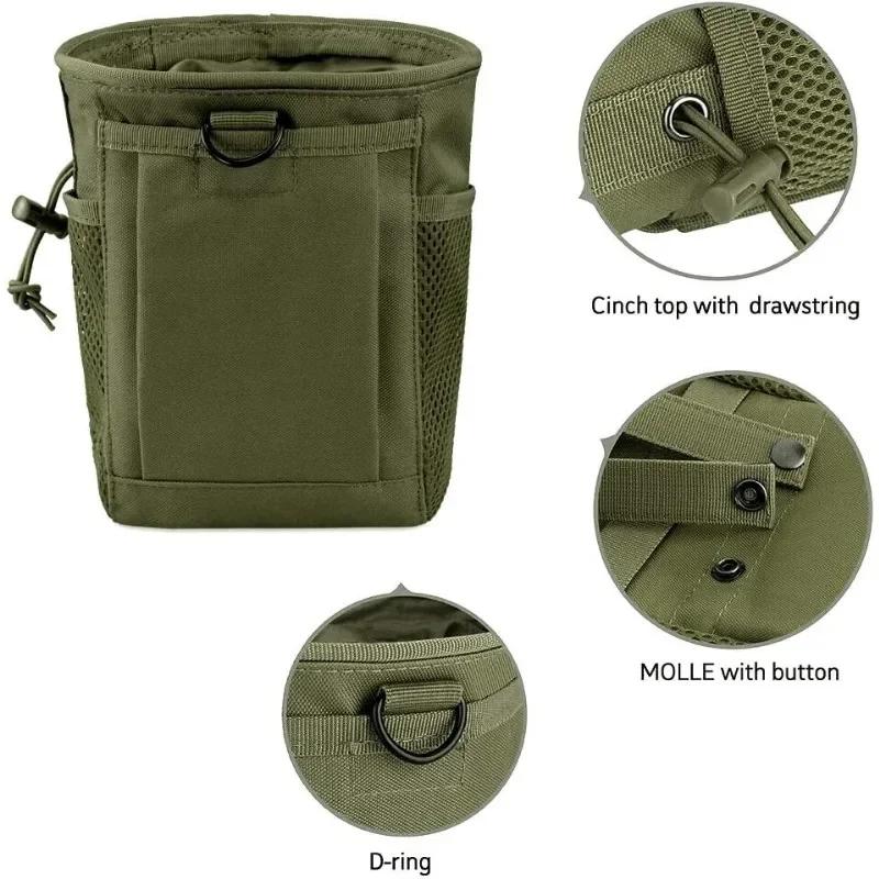 Tactical Molle Dump Pouch Drastring Ammo Bag Adjustable Universal Holster Bag Holster Bag for Airsoft Paintball Hunting Gear