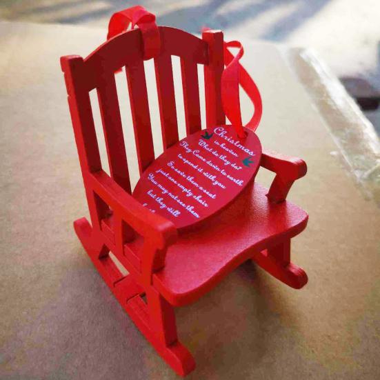 Rocking Chair Fine Workmanship Delicate Exquisite Christmas Decor Mini Rocking Chair for Home