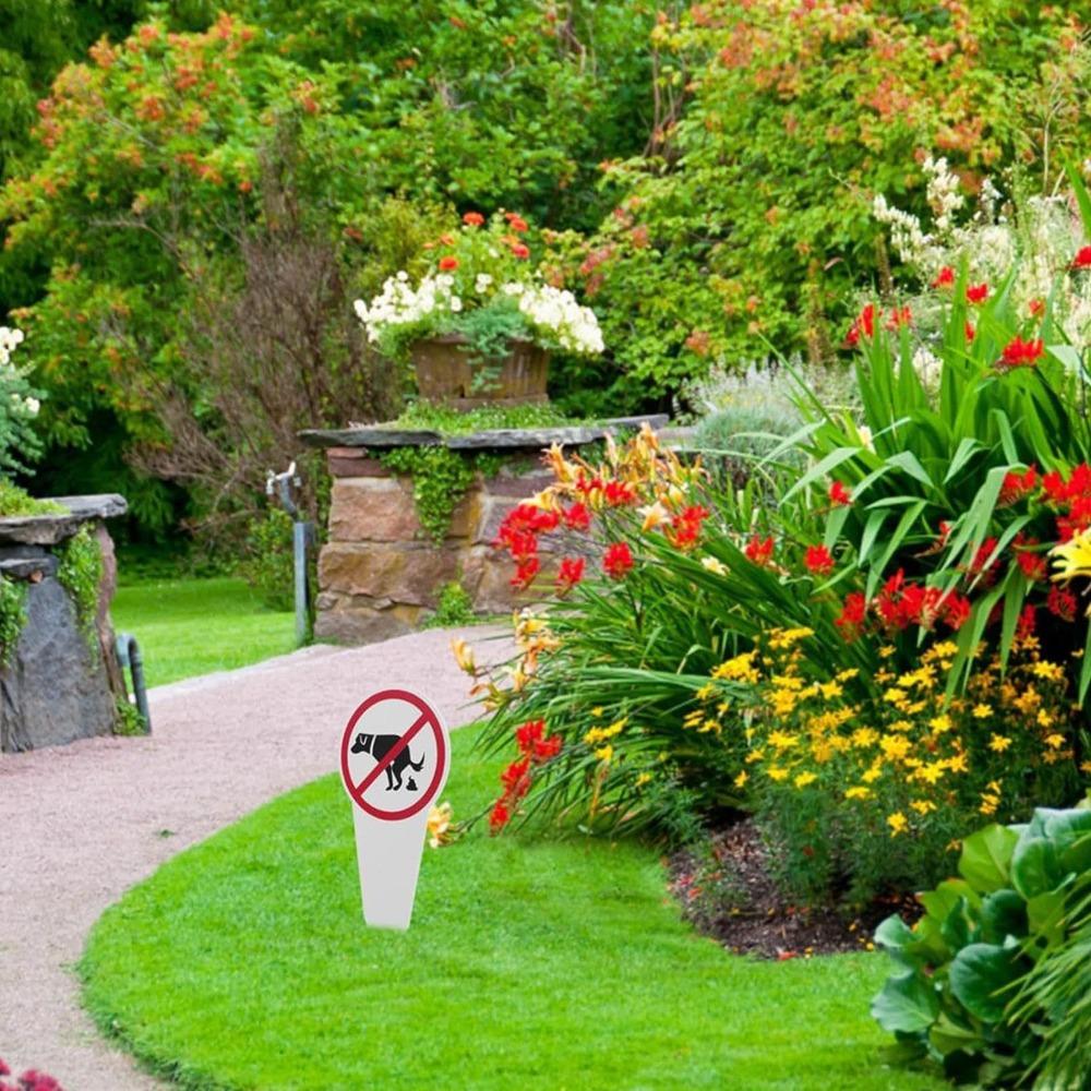 Neues beidseitiges Hundekot-Verbotsschild Chevron-Brett Bemaltes Hundespaziergang-Warnschild Wetterfester Pfahlschild Hundestopp-Schild Park