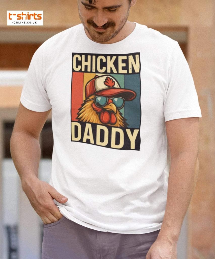 Chicken Daddy Retro Funny Graphic T-Shirt