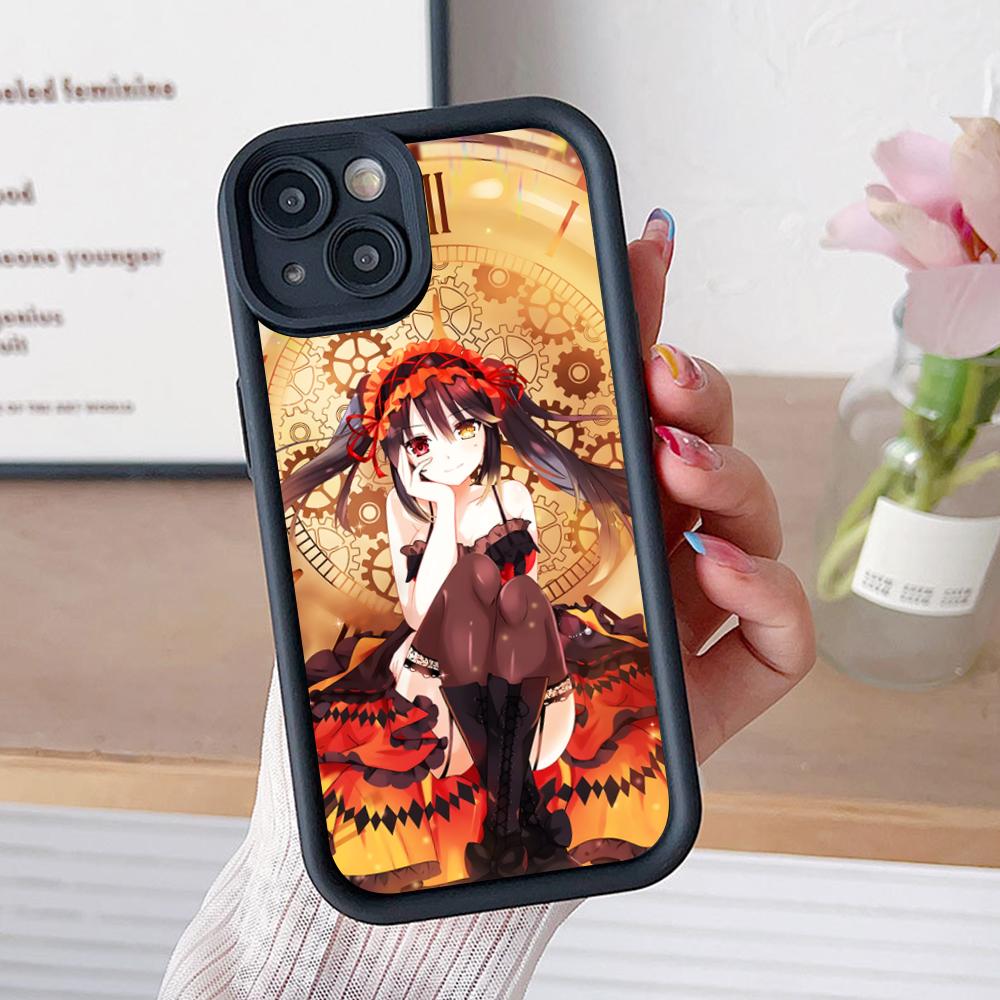 Date a Live Kurumi Tokisaki Thicken TPU Mobile Phone Case for iPhone 17 16 15 14 13 12 11 Air Pro Max Plus Colorful Cover