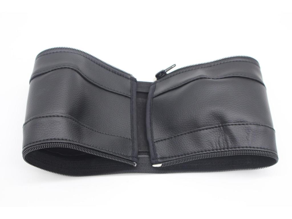 Universal PU Leather Baby Stroller Armrest Cover with Zipper, Washable and Durable Handle Protector.