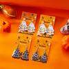 Punk Halloween Ghost Earrings for Women Acrylic Cartoon Flower Drop Dangle Earring Cute White Ghost Holiday Jewelry Gifts