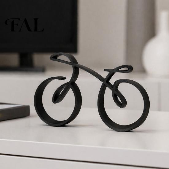 Abstrakte Fahrradskulptur 3D-gedrucktes Ornament, Schreibtisch-Fahrradskulptur, Kreative Kunstfigur, Modern-minimalistische Fahrrad-Dekoration für Zuhause und Büro