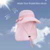 Extended Shawl Children's Sun Hat Big Brim Children Beach Cap Cute Cartoon Fisherman Hat  Outdoor