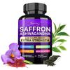 Saffron Ashwagandha 6 In 1 Supplement Capsules 120 Count — Daily Wellness, Nutritional Support, Antioxidant Support
