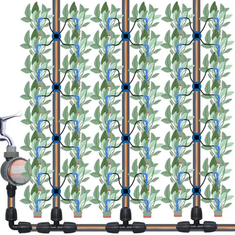 50PCS Bend Arrow Dripper Micro Drip Irrigation Kit Emitters Fit 3/5mm Hose Greenhouse Garden Potted Micro Watering System