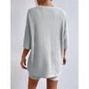 Fashion Casual Solid Color Spring Round Neck Loose Women's Shorts Set