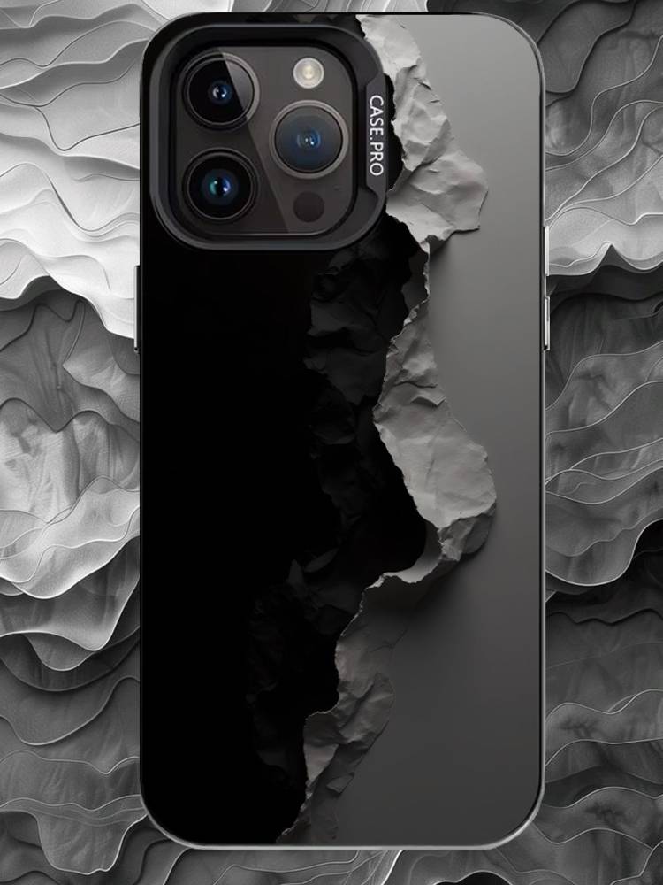 

Чехол для телефона в стиле T-Tearing paper art для iPhone 17 16 15 14 13 12 11 Pro Max Plus Серебристый Матовый Черный Чехол iPhone16plus