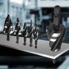 HSS Spiral Step Drill Bit Set 3Pcs Multiple Sizes Step Drills for Ship and Yacht Maintenance Metal Wood