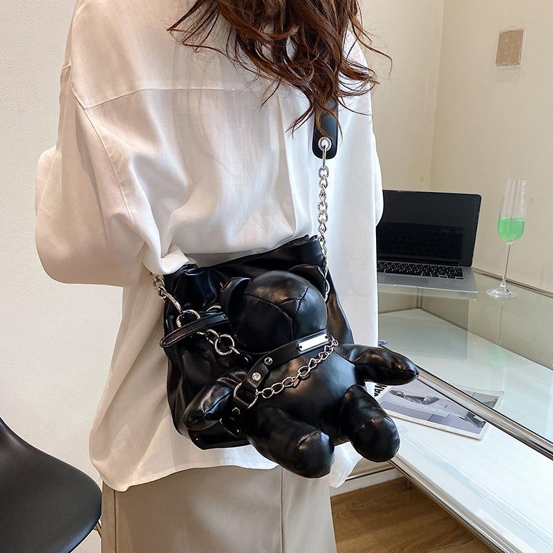 Cartoon Small Bag 2025 Mori Girl Personality Cute Doll Doll Funny Shoulder Crossbody Bucket Bag