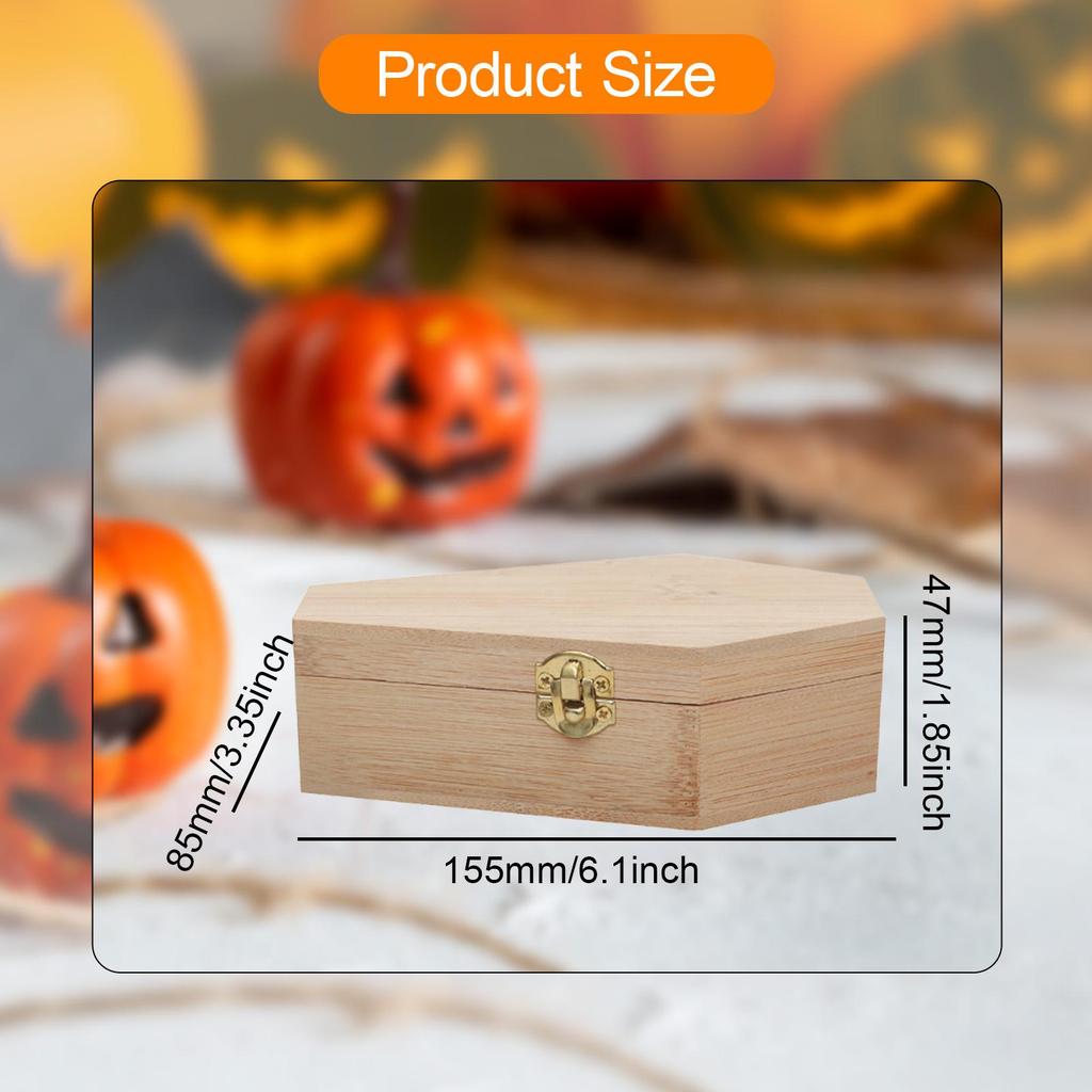 Halloween Sargdekorationen Mini Scharnier Sarg Ornament Süßigkeitenbox Kleine Haustierbestattungen Requisite für Halloween-Partys Gothic Dekor