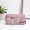 Casual Nylon Storage Pouch Hand-held Mesh Mesh Pouch Multipurpose With Zipper Cosmetic Bag Travel