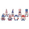 4th of July Patriotic Gnome Ornaments Independence Day Red White Blue Gnome Hanging Decorations for Memorial Day Tree Home Party Decor