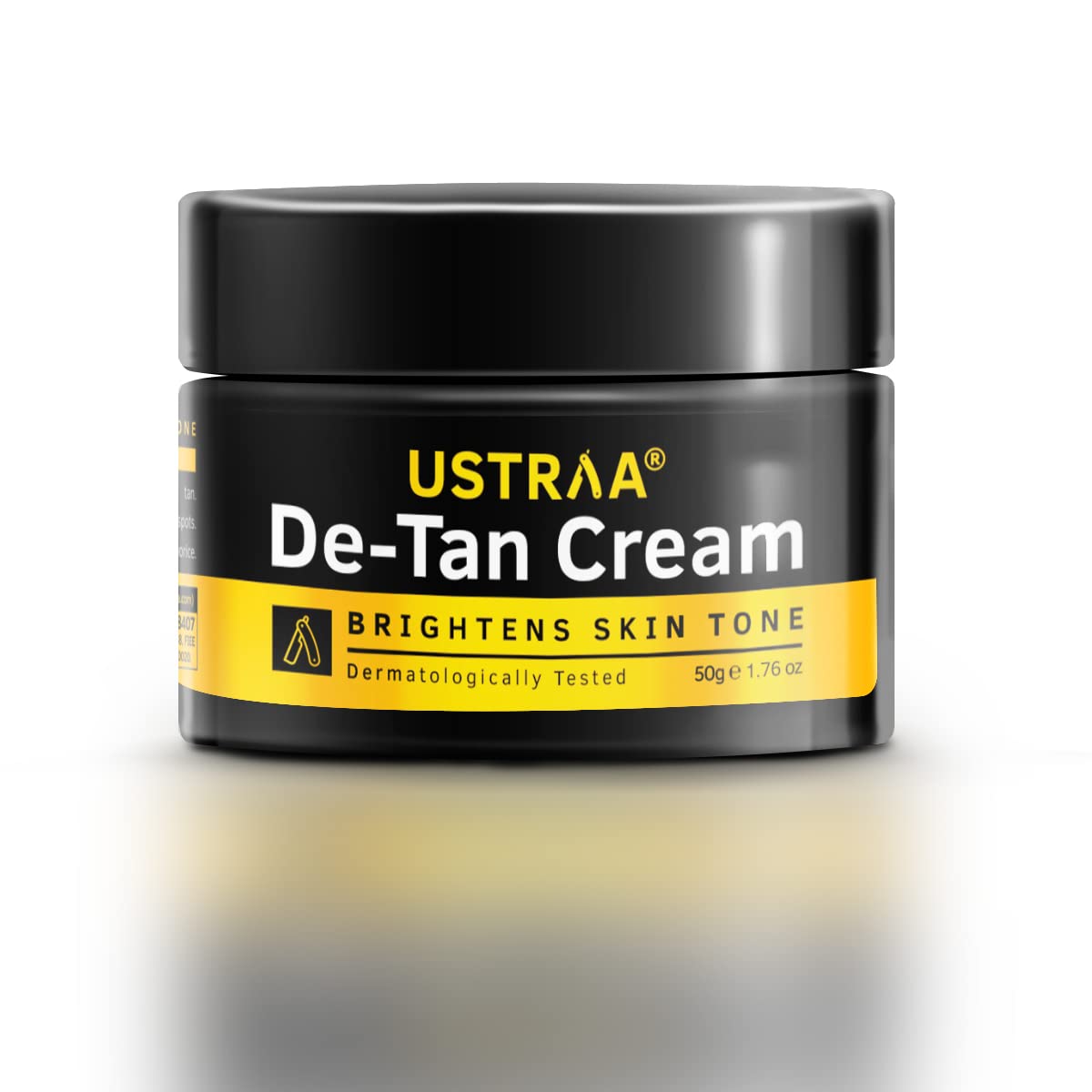 Ustraa De-Tan Cream 50g - Dermatologically Tested - For Effective Tan Removal & Even Skin tone, With Japanese Yuzu & Licorice, Prevents Dark Spots,