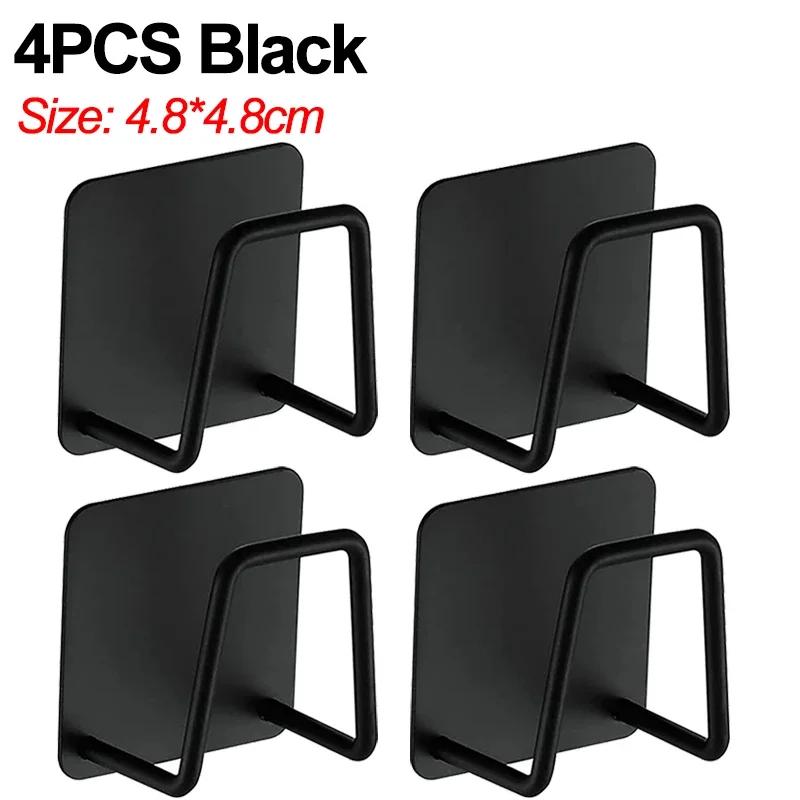 Stainless Steel Sink Sponge Holder Self-Adhesive Kitchen Sponges Storage Drain Racks Wall Hooks Dishcloth Rag Organizer Holders