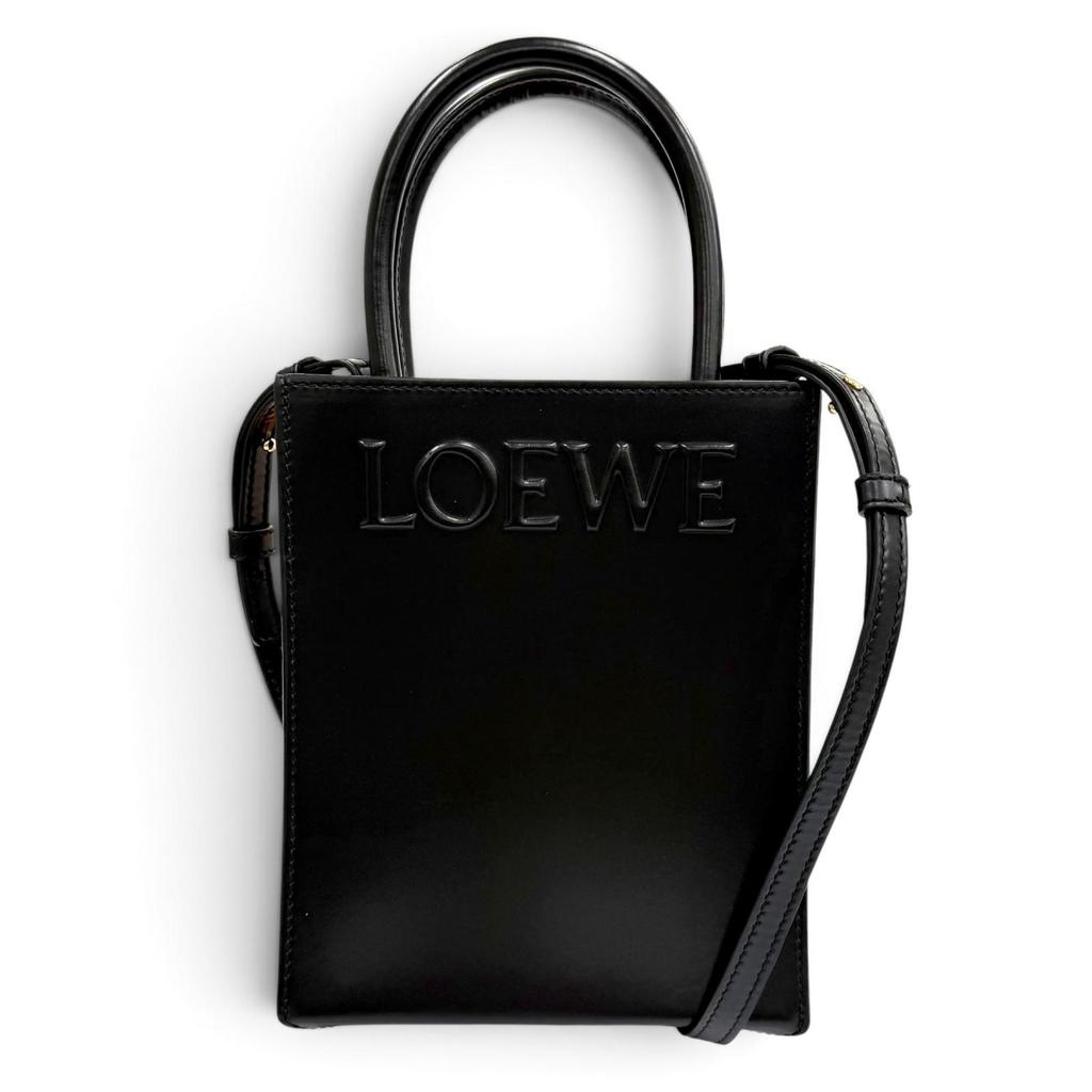 Excellent LOEWE Shoulder Bag Standard A5 Tote Leather 2-Way black A933S30X01 Used