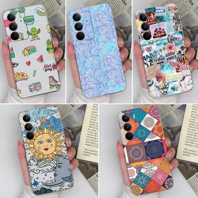 Nova Capa Para OPPO Neo7 P1 Speed Reno 13 Pro 13F Realme C75 Find X8 Pro 13+ Moda Padrão Girassol Transparente Capa de Silicone Macio Resistente a Choques Capa