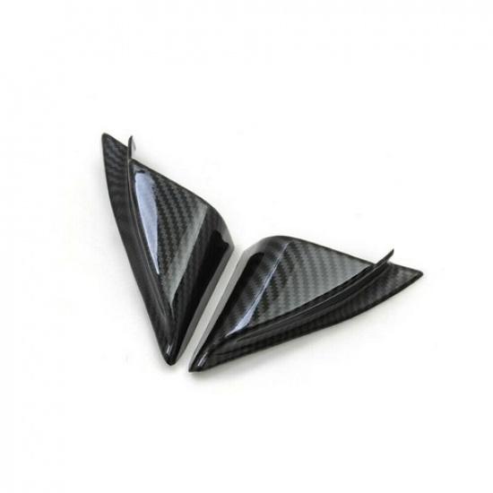 Carbon Fiber 2X Front A-Pillar Triangle Cover Trim For Mazda CX-5 CX5 2017-2022