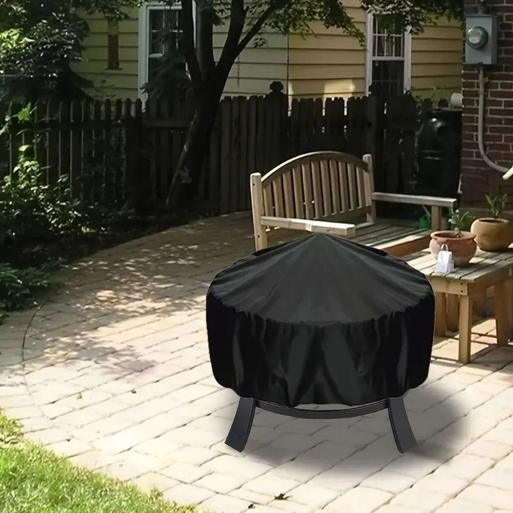 Dustproof Fire Pit Cover 210/420D Stove Cover Grill Protector BBQ Cover  Patio