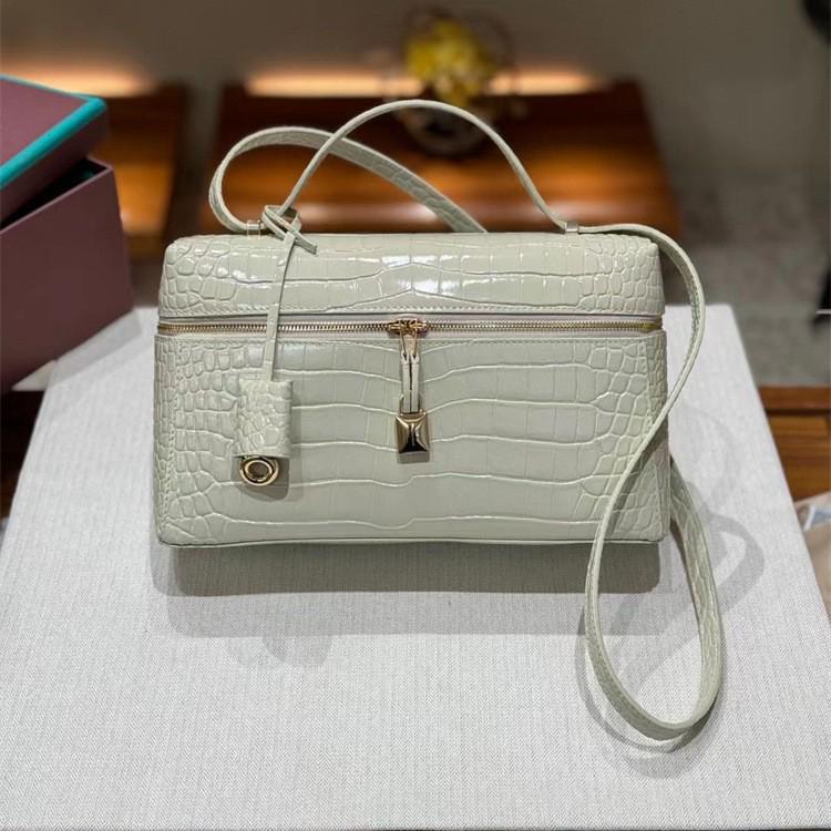 Alligator Grain Cowhide Lunch Bag 2025: Trendy Women's Crossbody & Handheld Shoulder Bag