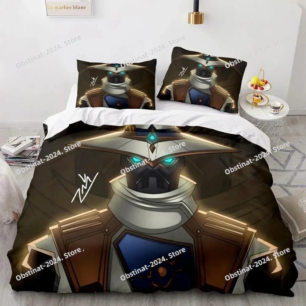 Game Valorant Neon Bedding Set Printed Bed Set Duvet Cover Sheet Pillowcase Bed Soft Quilt Cover Full Queen King Size