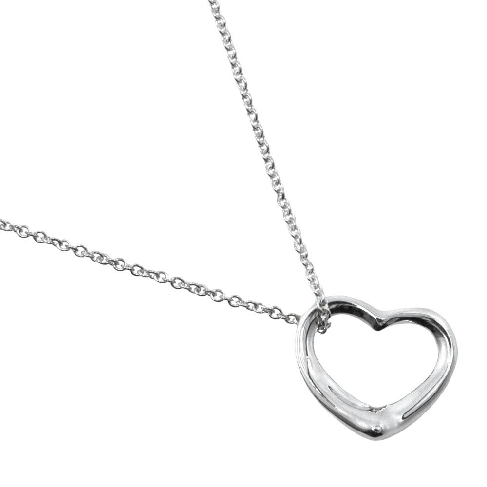 

TIFFANY&Co. Open heart Necklace Elsa Peretti Silver925 heart 2.4g Women Used
