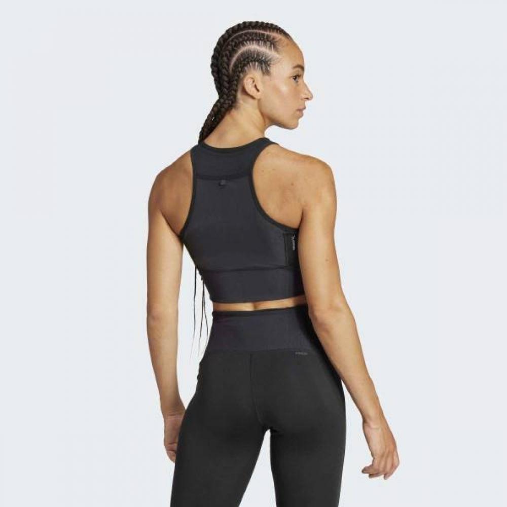 AdidaS Women S Non Sticky Cool Adizero Running Gel Pocket Crop Top  Jn... 