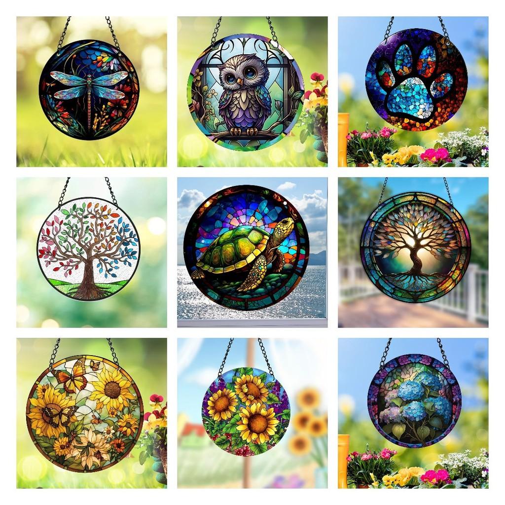 Tree 3d Of Life Dreamcatcher Halloween Acrylic Home Decoration Hanging Sign Door
