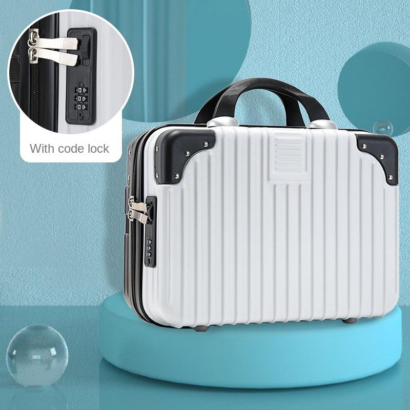 New Minimalist Style Portable Suitcase 14 Inch 16 Inch Makeup Box with Small Mini Travel Password Box Storage Bag As A Souvenir