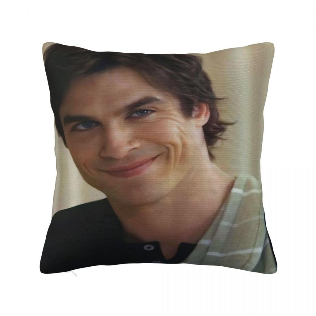 Damon Salvatore Pillow Case Novelty Pillow Cover Square Printed Cushion Cover Pillowcases For Sofa Home Decoration