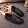 Spring new men's casual leather shoes fashionable low-top Doudou shoes light driving shoes lazy shoes