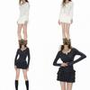 Gothic Style Dress With Abstract Print And Mandarin Collar For Streetwear Fashion