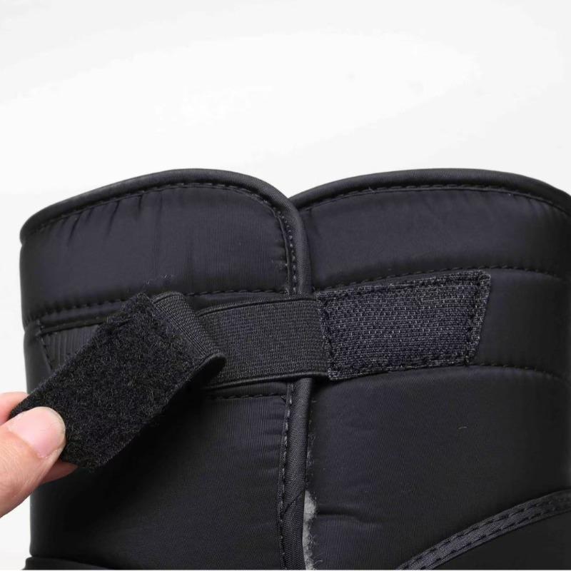 Winter black snow boots thickened warm thick sole lightweight non-slip cotton shoes large size outdoor cotton boots cold-proof