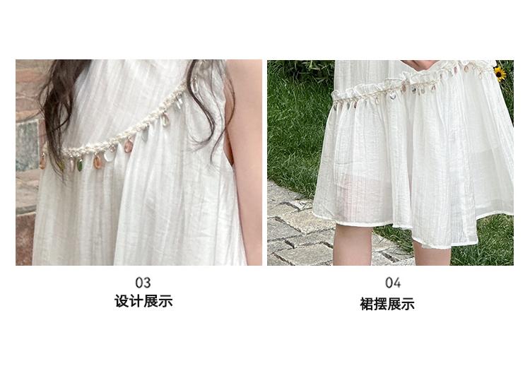Girls' Summer Dress 2026 New Style Little Girls' Summer Princess Dress Big Children's Sleeveless Beach Dress Children's Dress