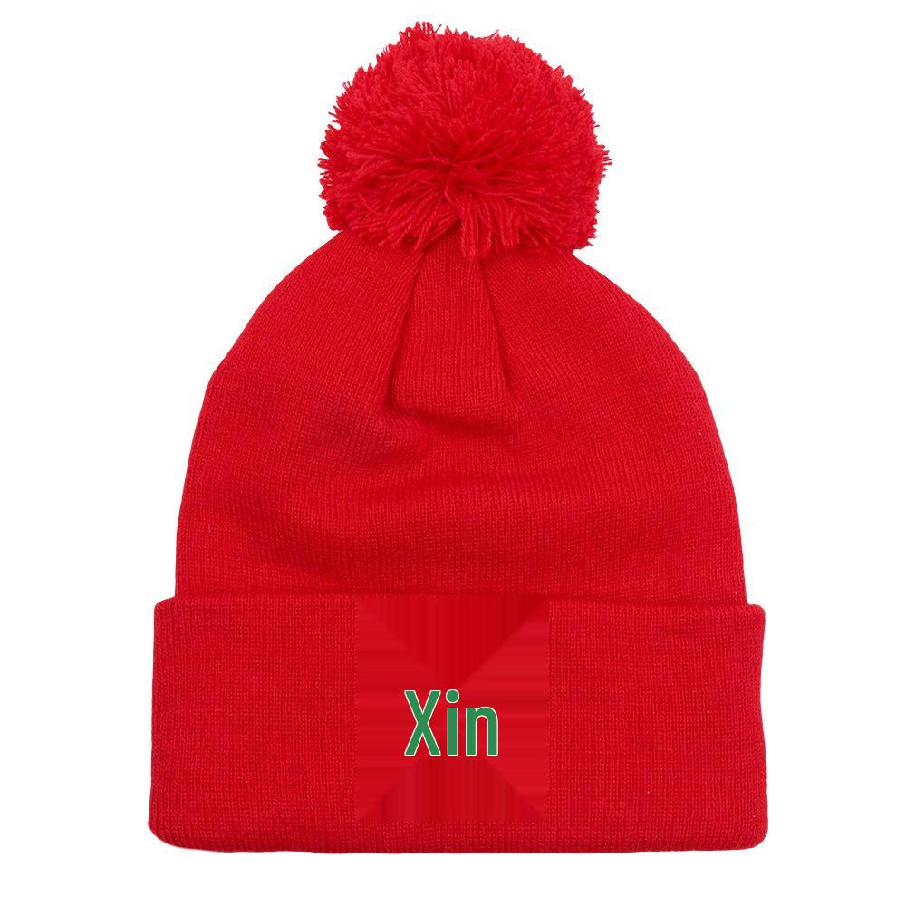 Women's European & American Christmas Tree Knit Hat - Warm Wool Embroidered Pullover for Autumn & Winter