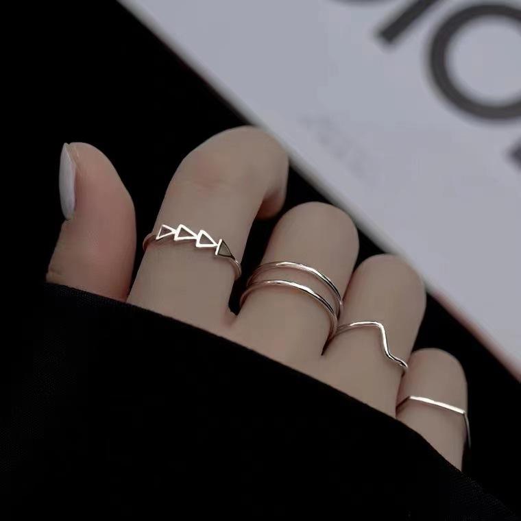 

Серебро 925 пробы Модное ажурное треугольное кольцо