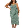 Womens/Ladies V Neck Curved Sleeveless Midi Dress