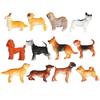 Dog Figurines Puppy Statues Models Toys Decoration Educational Toy For Children Miniature Design Assorted Color 12Pcs