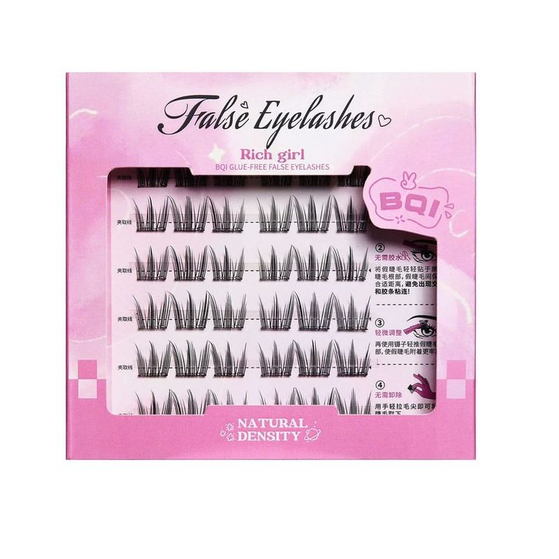Stapi - Glue-free Multipack False Eyelashes Cluster (Various Designs) / Tweezers