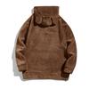 Plus Size Hooded Long Sleeve Casual Mens Coral Fleece Pullover Sweatshirt