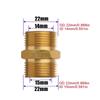 Brass Pressure Washer Hose Converter: M22-15mm Male to M22-14mm Male Thread Adapter for High Pressure Systems