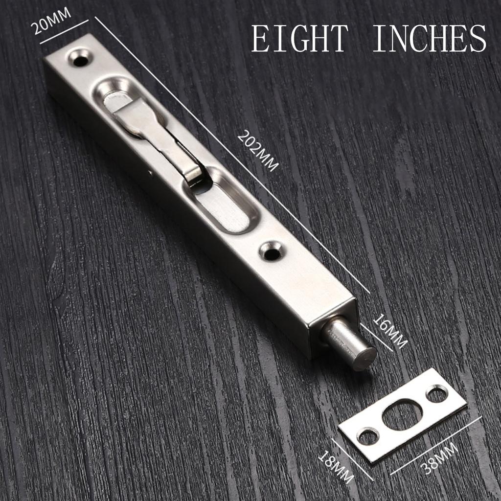 Silver 304 stainless steel open-mounted latch, latch latch wood doors and Windows latch latch latch anti-theft new door pin