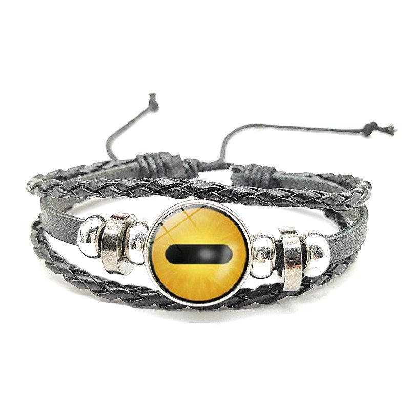 Naruto Mori Style Time Gem Multi-layer Black Leather Bracelet